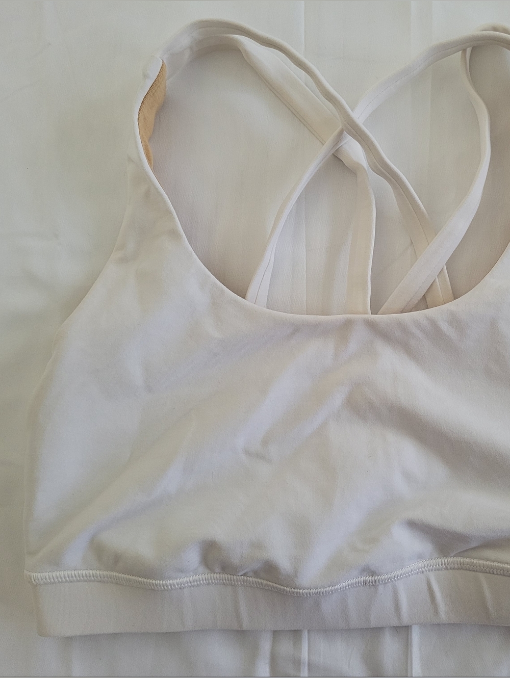 White Strappy Sports Bra